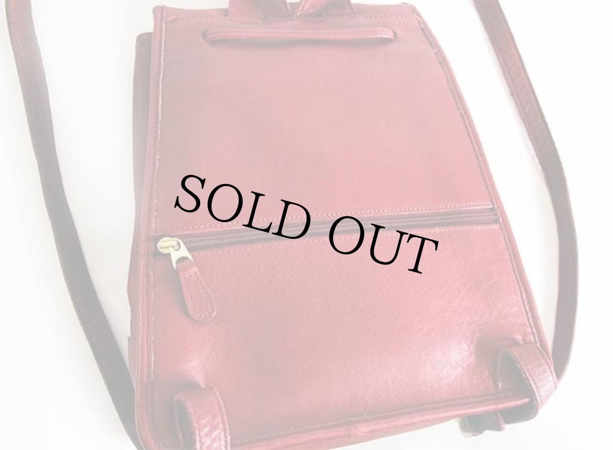 画像5: USA製 COACH オールド コーチ レザー リュックサック 赤★9791 (5)