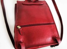 画像5: USA製 COACH オールド コーチ レザー リュックサック 赤★9791 (5)