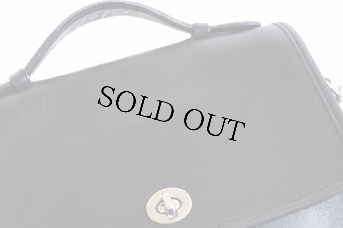 画像6: USA製 COACH オールド コーチ 2WAY レザー ショルダーバッグ 黒★J0C-9870 (6)