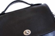 画像6: USA製 COACH オールド コーチ 2WAY レザー ショルダーバッグ 黒★J0C-9870 (6)