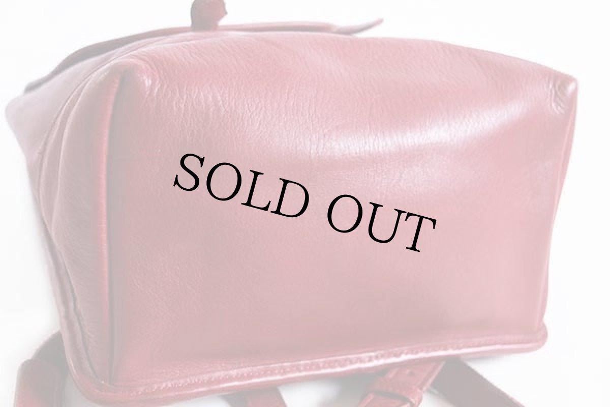 画像7: USA製 COACH オールド コーチ レザー リュックサック 赤★9791 (7)