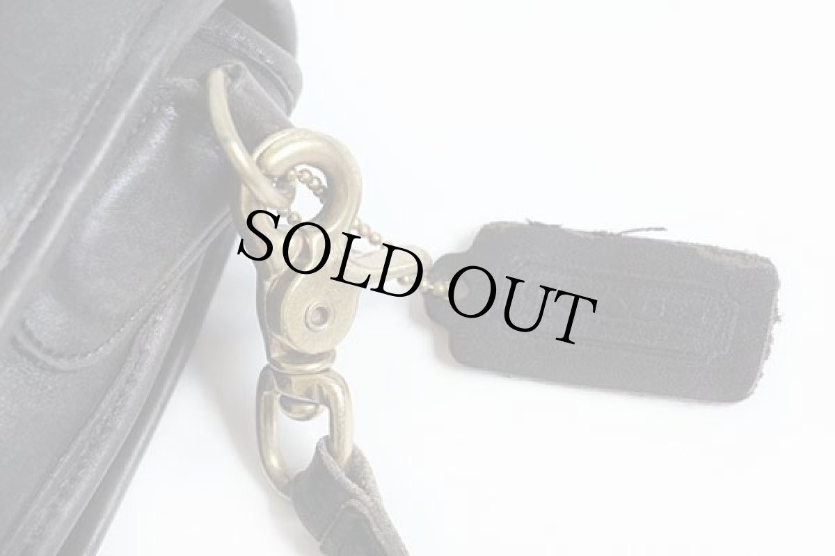 画像4: USA製 COACH オールド コーチ 2WAY レザー ショルダーバッグ 黒★7029 (4)