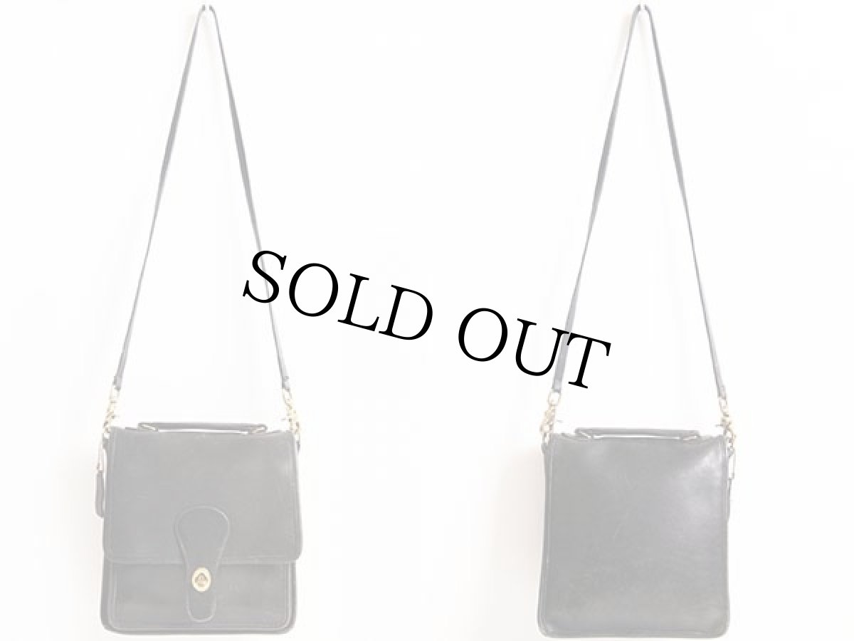 画像2: USA製 COACH オールド コーチ 2WAY レザー ショルダーバッグ 黒★7029 (2)