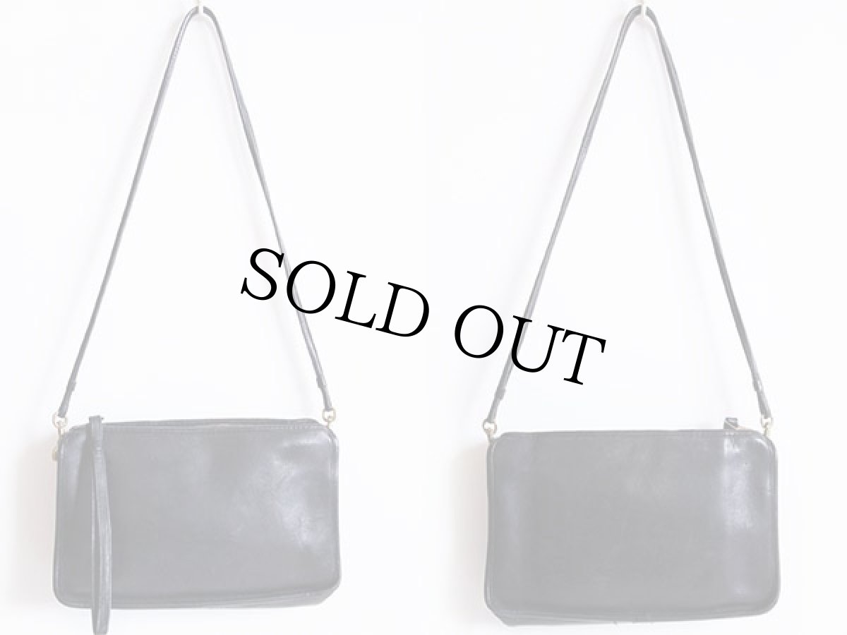 画像2: 70s USA製 COACH オールド コーチ レザー ショルダーバッグ 黒★4136 (2)