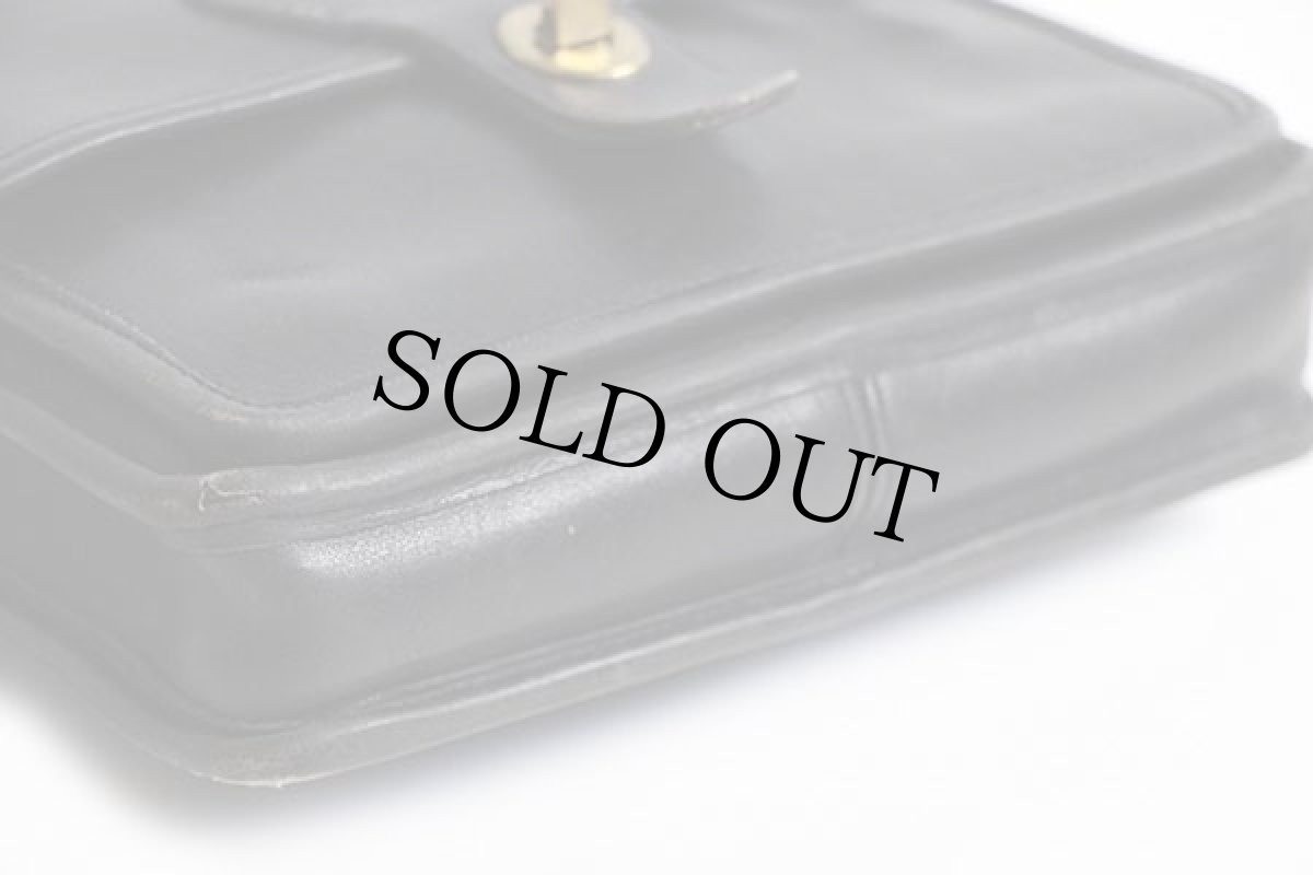 画像7: USA製 COACH オールド コーチ 2WAY レザー ショルダーバッグ 黒★7029 (7)