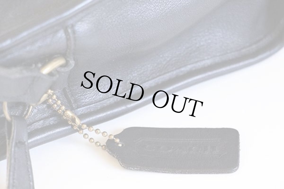 画像4: USA製 COACH オールド コーチ レザー ショルダーバッグ 黒★9814 (4)