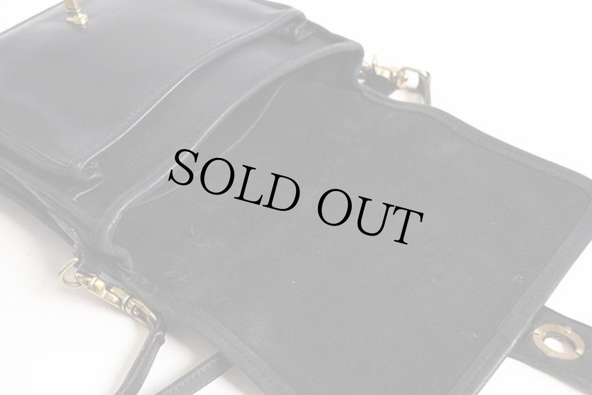 画像5: USA製 COACH オールド コーチ 2WAY レザー ショルダーバッグ 黒★7029 (5)