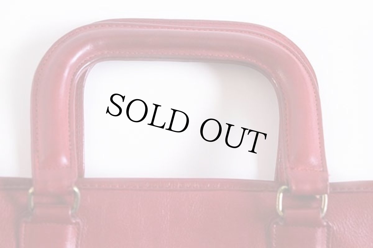 画像5: 70s USA製 COACH オールド コーチ レザー ハンドバッグ 赤★6447 (5)