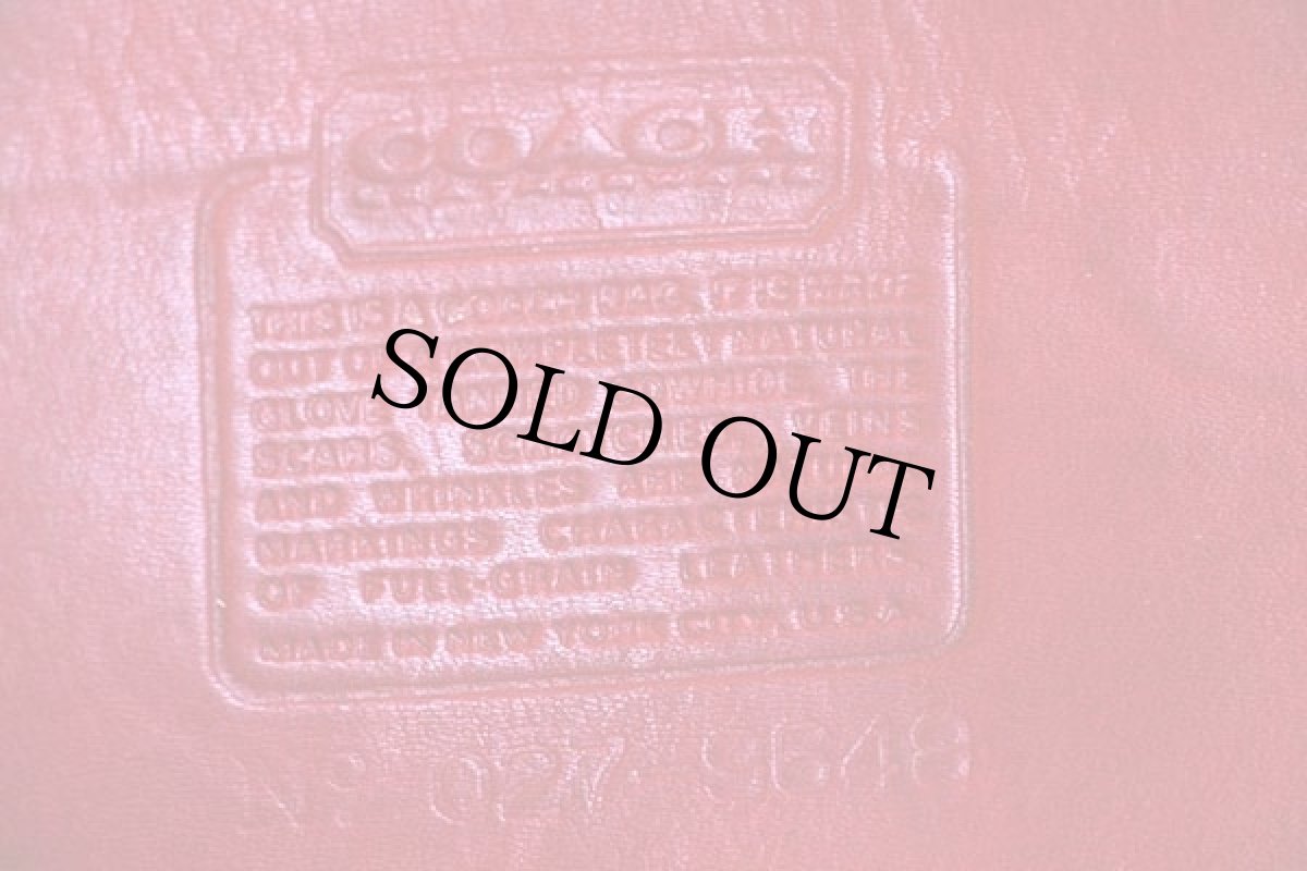 画像3: 70s USA製 COACH オールド コーチ レザー ショルダーバッグ 赤★9648 (3)