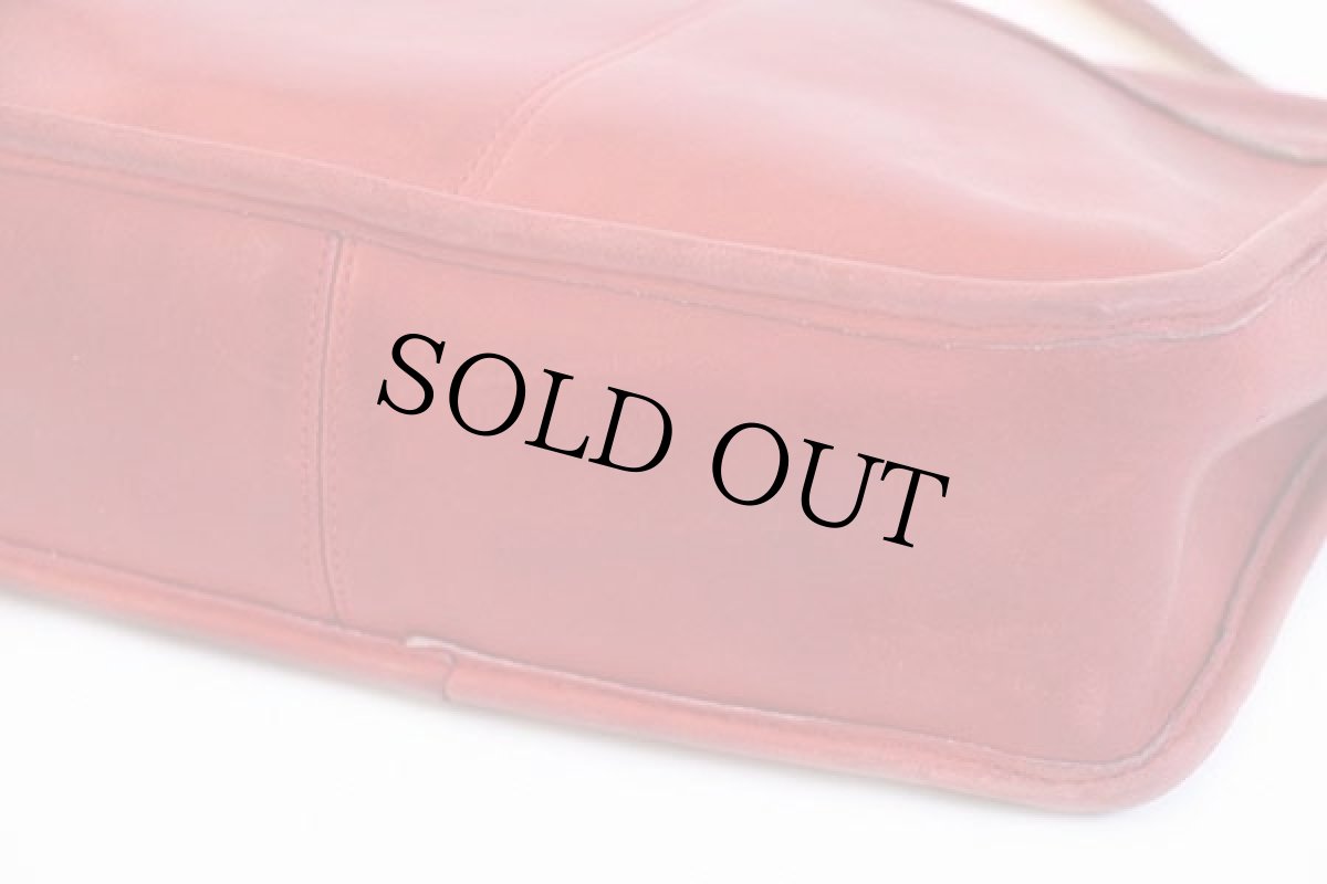 画像8: 70s USA製 COACH オールド コーチ レザー ショルダーバッグ 赤★9648 (8)