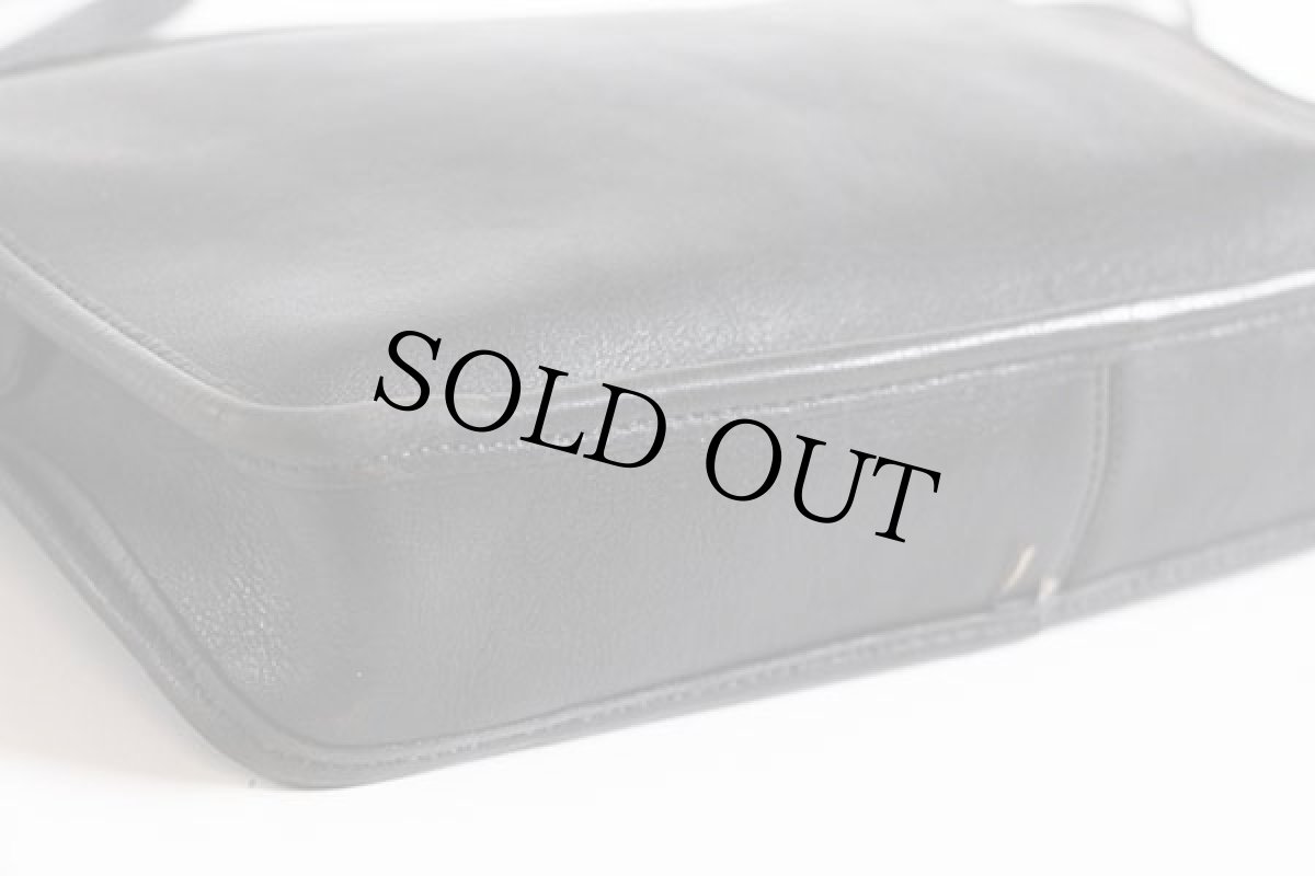 画像7: 70s USA製 COACH オールド コーチ レザー ショルダーバッグ 黒★1148 (7)