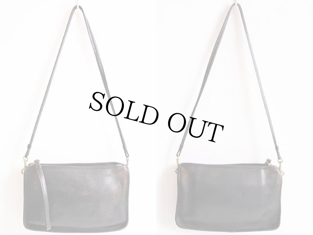 画像2: 70s USA製 COACH オールド コーチ レザー ショルダーバッグ 黒★1148 (2)