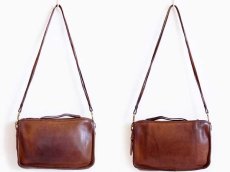 画像2: 70s USA製 COACH オールド コーチ レザー ショルダーバッグ 茶★4023 (2)