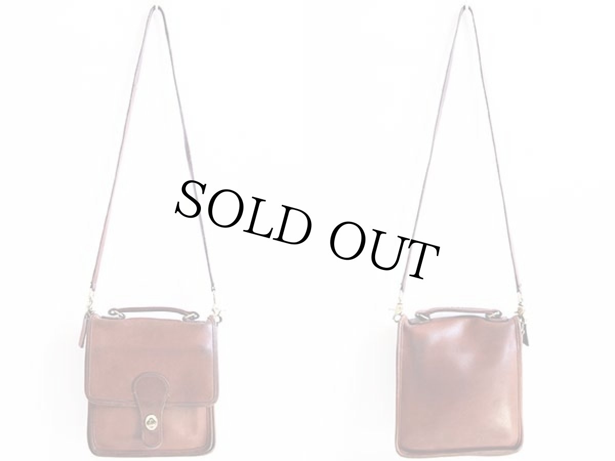 画像2: USA製 COACH オールド コーチ 2WAY レザー ショルダーバッグ 茶★5130 (2)