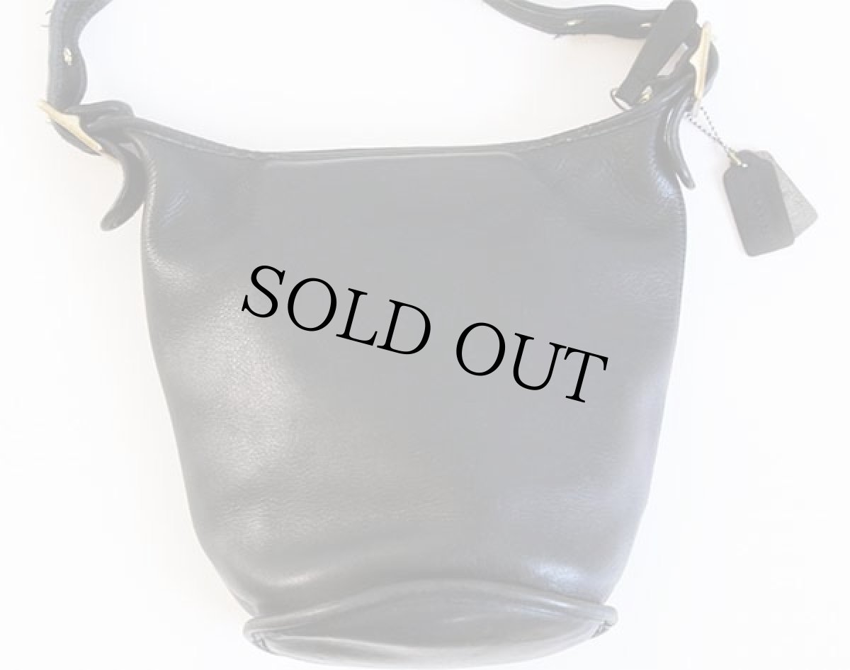 画像3: USA製 COACH オールド コーチ バケツ型 レザー ショルダーバッグ 黒★9953 (3)