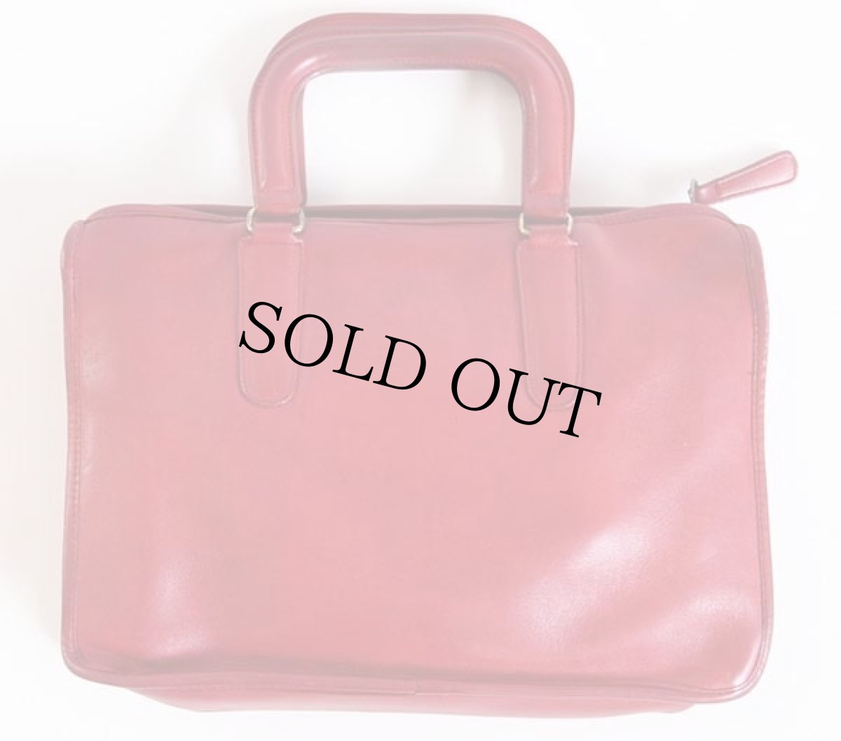 画像2: 70s USA製 COACH オールド コーチ レザー ハンドバッグ 赤★6447 (2)