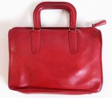 画像2: 70s USA製 COACH オールド コーチ レザー ハンドバッグ 赤★6447 (2)