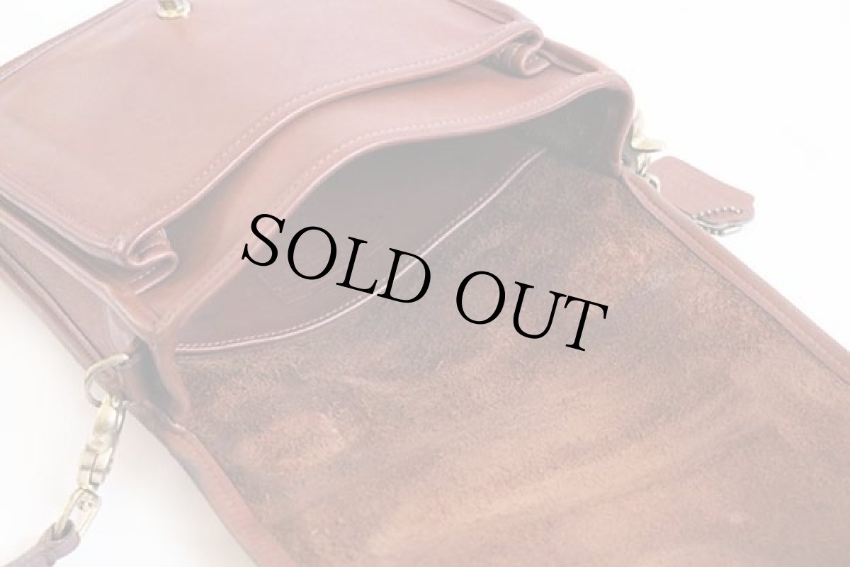 画像5: USA製 COACH オールド コーチ 2WAY レザー ショルダーバッグ 茶★5130 (5)