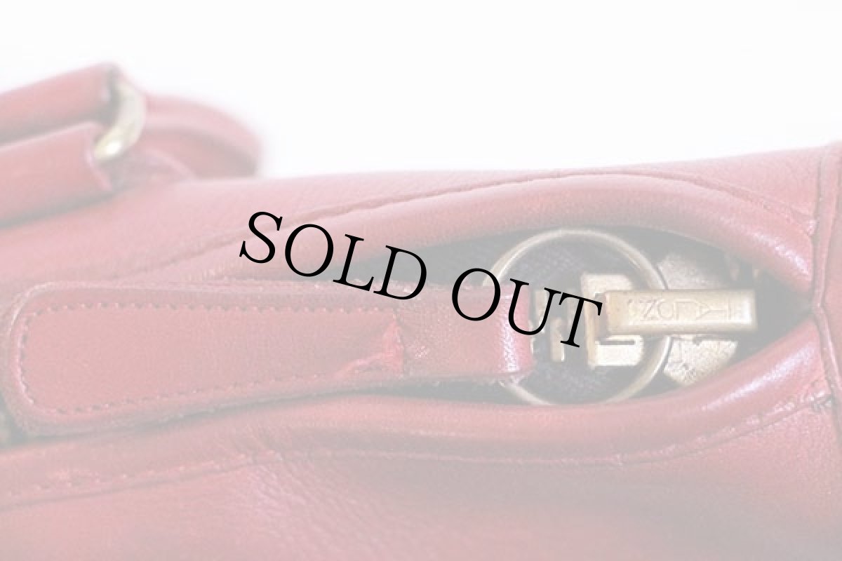 画像4: 70s USA製 COACH オールド コーチ レザー ハンドバッグ 赤★6447 (4)