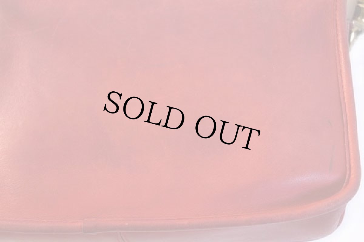 画像7: 70s USA製 COACH オールド コーチ レザー ショルダーバッグ 赤★9648 (7)