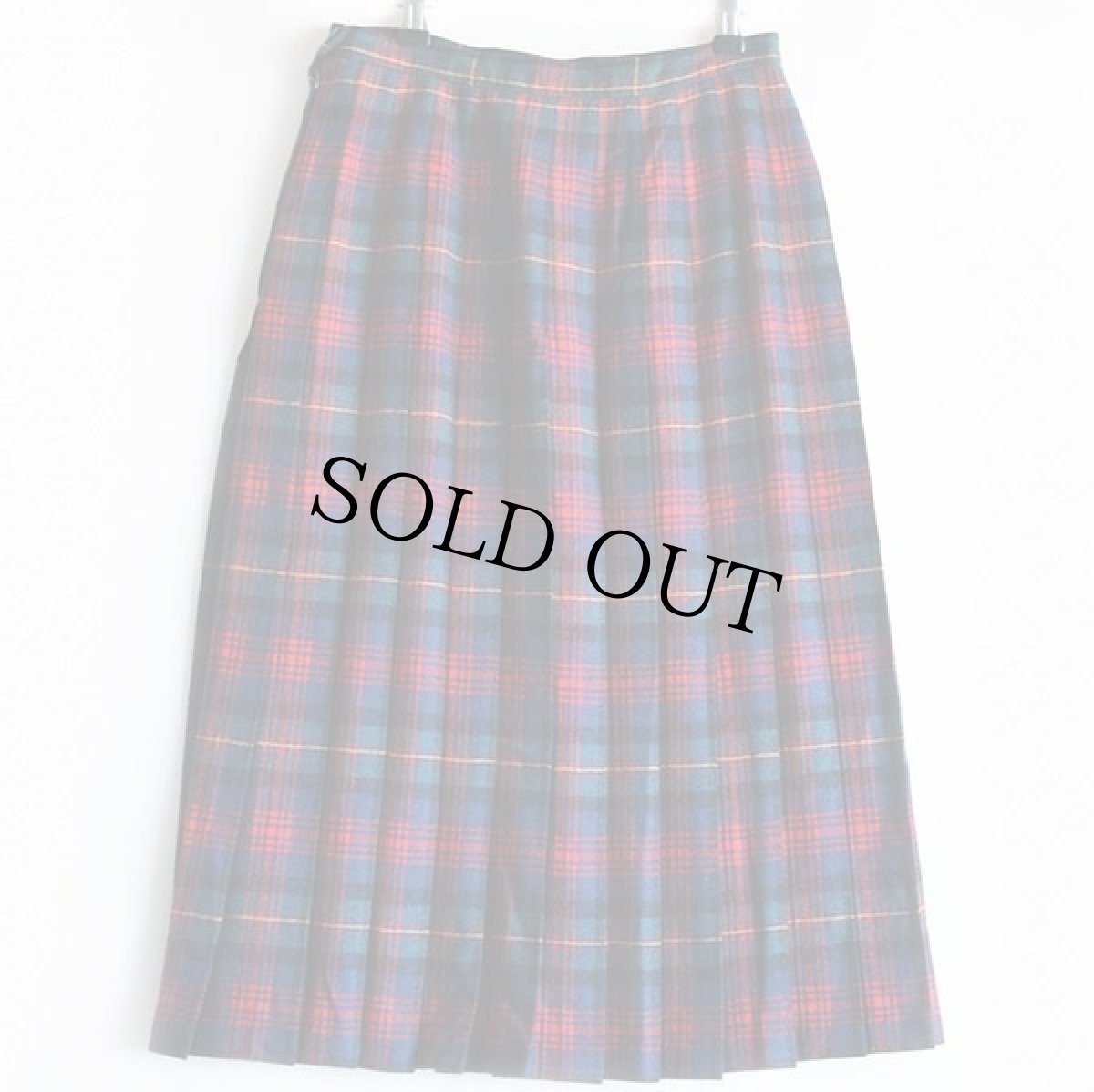 画像2: 70s USA製 PENDLETONペンドルトン タータンチェック ロング ウール プリーツスカート 10 (2)