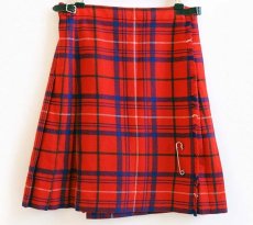 画像1: スコットランド製 Laird-Portch タータンチェック ウール キルトスカート w26 (1)