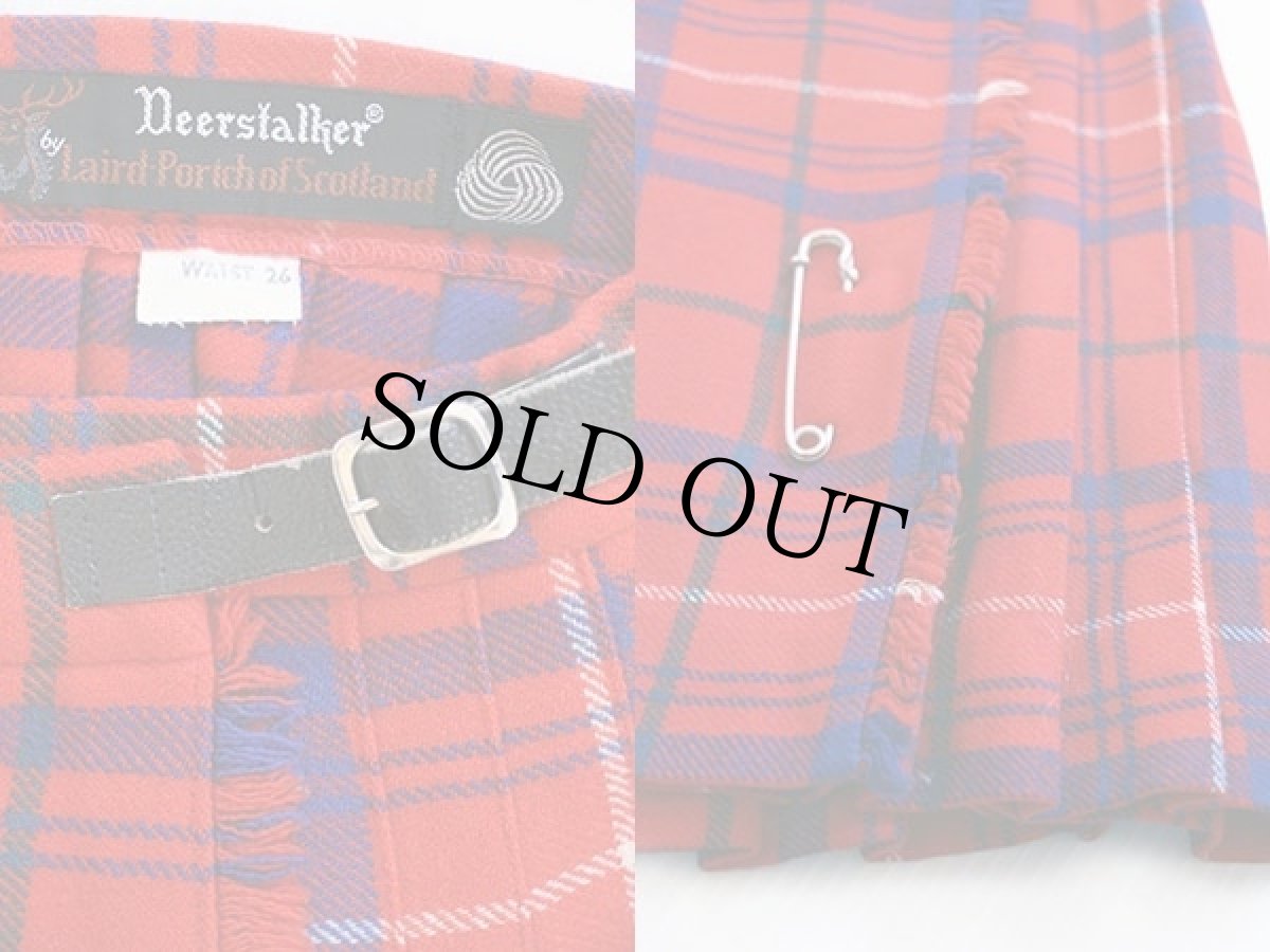 画像3: スコットランド製 Laird-Portch タータンチェック ウール キルトスカート w26 (3)