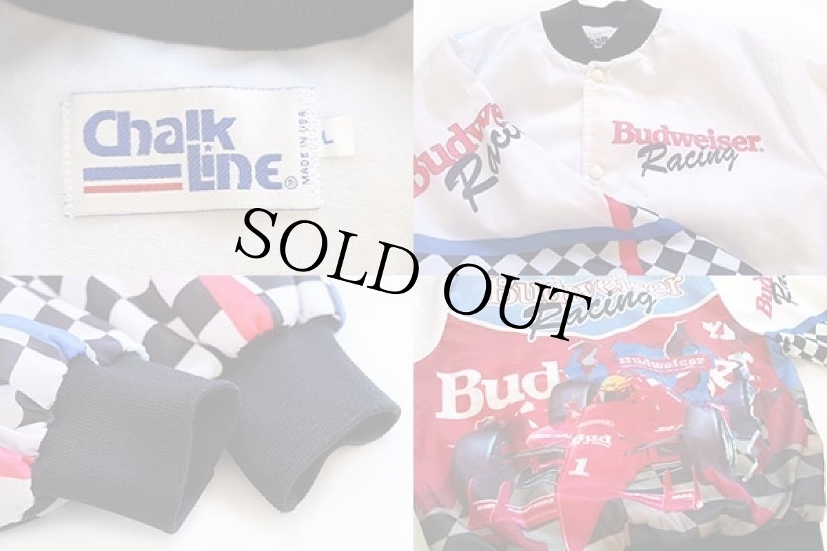 画像3: 90s USA製 Chalk Line Budweiserバドワイザー ナイロン レーシングジャケット L (3)