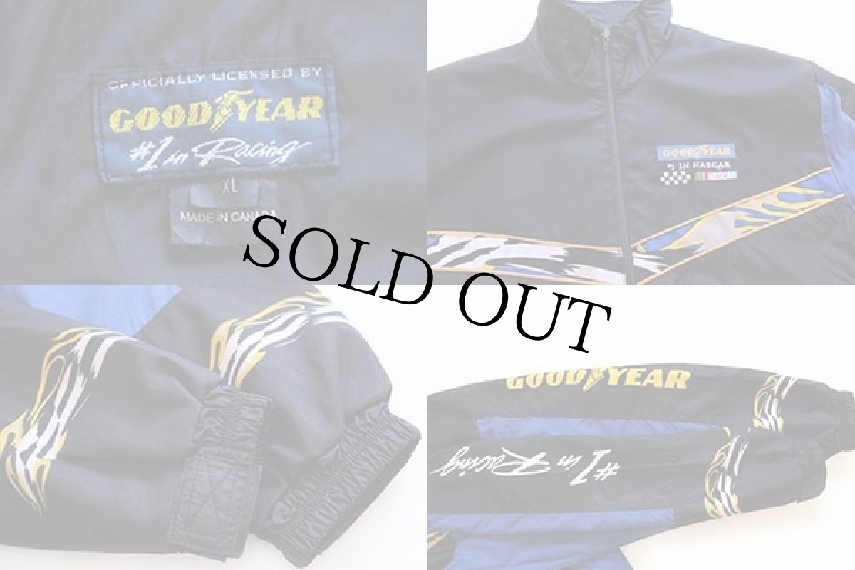 画像3: 90s カナダ製 GOODYEAR NASCAR 切り替え ナイロン レーシングジャケット XL (3)