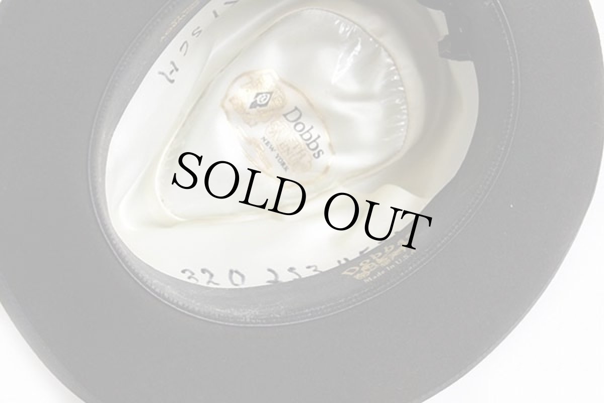 画像6: ビンテージ USA製 Dobbs フェルト フェドラハット チャコール 6 7/8 (6)