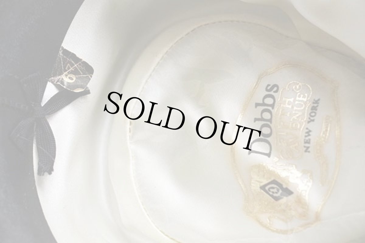 画像3: ビンテージ USA製 Dobbs フェルト フェドラハット チャコール 6 7/8 (3)