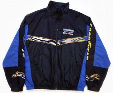 画像1: 90s カナダ製 GOODYEAR NASCAR 切り替え ナイロン レーシングジャケット XL (1)