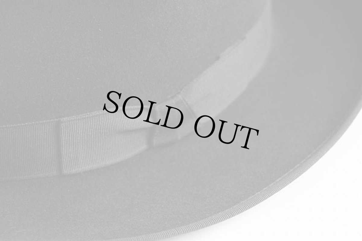 画像4: ビンテージ USA製 Dobbs フェルト フェドラハット チャコール 6 7/8 (4)