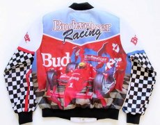 画像2: 90s USA製 Chalk Line Budweiserバドワイザー ナイロン レーシングジャケット L (2)