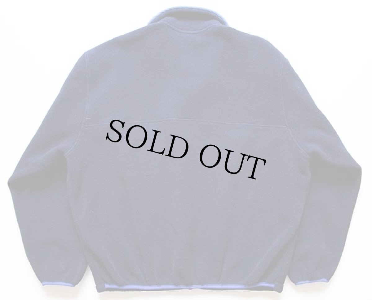 画像2: 90s USA製 L.L.Bean 筆記体ロゴ刺繍 フリースジャケット 紺 L (2)