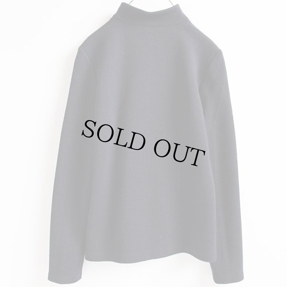 画像2: LAUREN ラルフローレン ダブルブレスト スタンドカラー メリノウール ニットジャケット 紺 S (2)