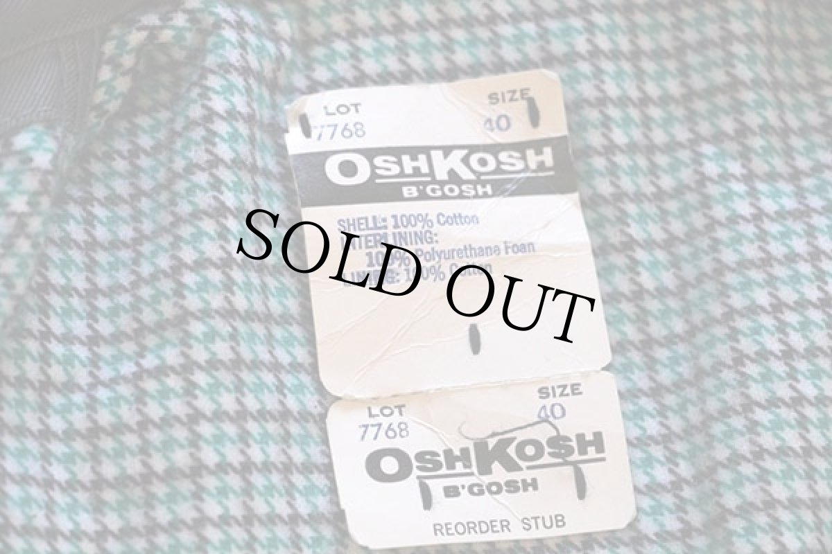 画像4: デッドストック★60s OSHKOSH B'GOSH ネルライナー コットン ワークジャケット グレー 40 (4)