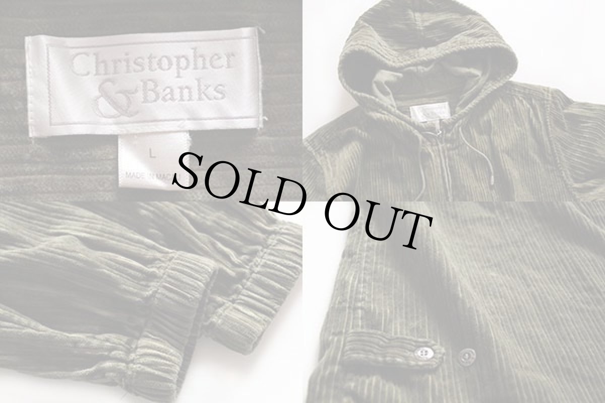 画像3: Christopher&Banks 極太畝 コーデュロイパーカー 緑 L (3)