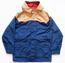 画像1: 80s Mountain Wear JCPenney ツートン ヨーク切り替え マウンテンパーカー 紺×ベージュ ボーイズ L (1)