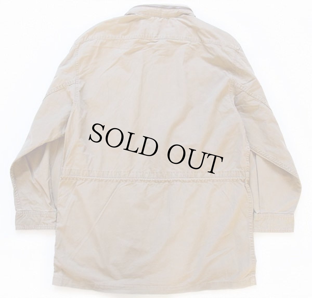 画像2: 90s BANANA REPUBLICバナナリパブリック コットン サファリジャケット カーキ S (2)