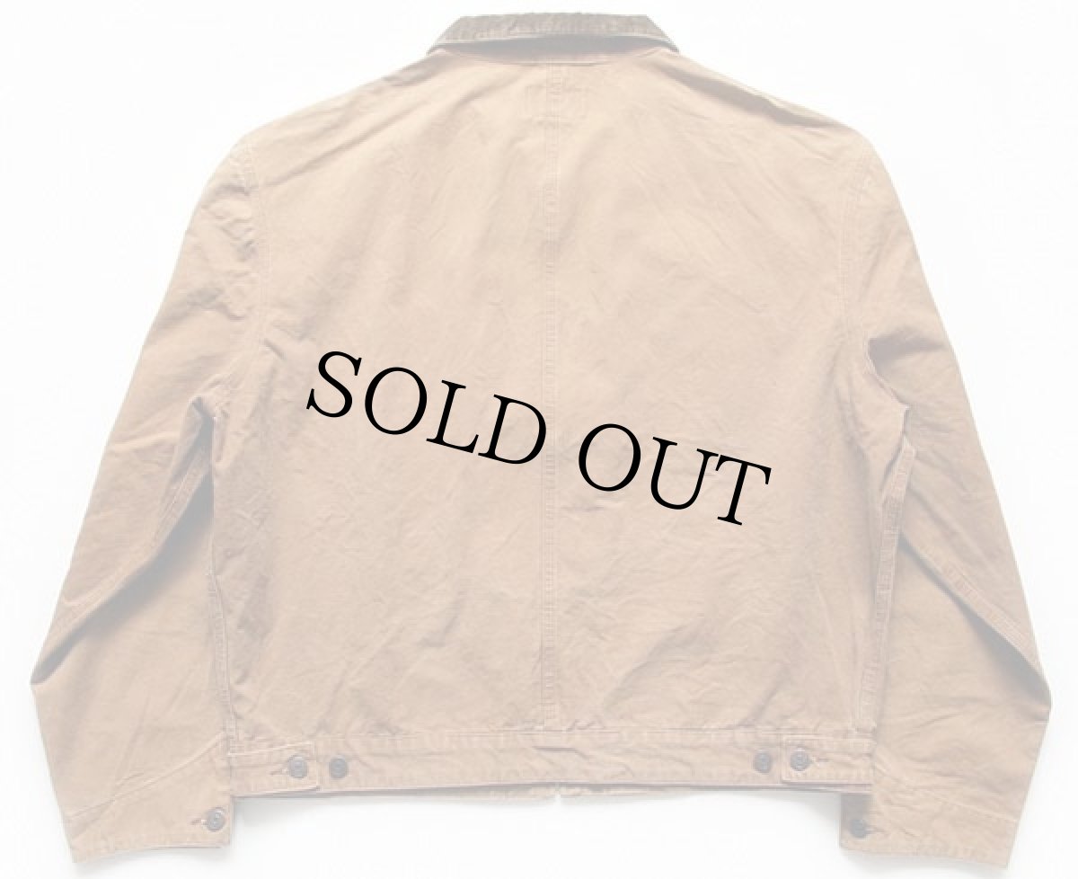 画像2: 80s USA製 ポロ カントリー ラルフローレン コットン ワークジャケット 茶 XL (2)