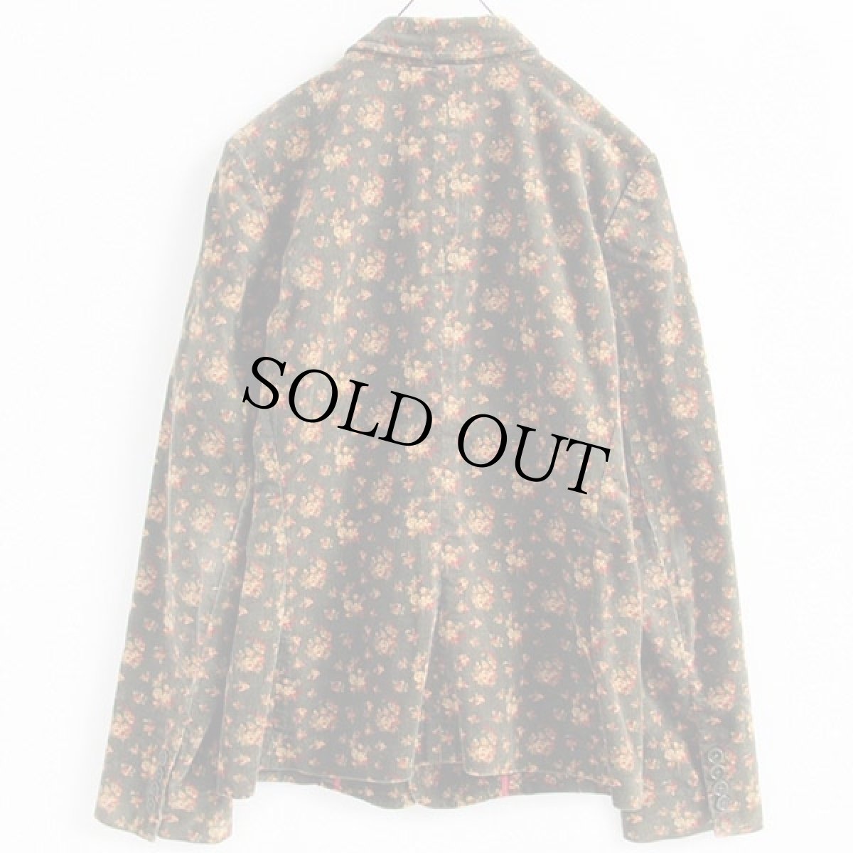 画像2: RALPH ラルフローレン 花柄 総柄 プリントコーデュロイ テーラードジャケット (2)