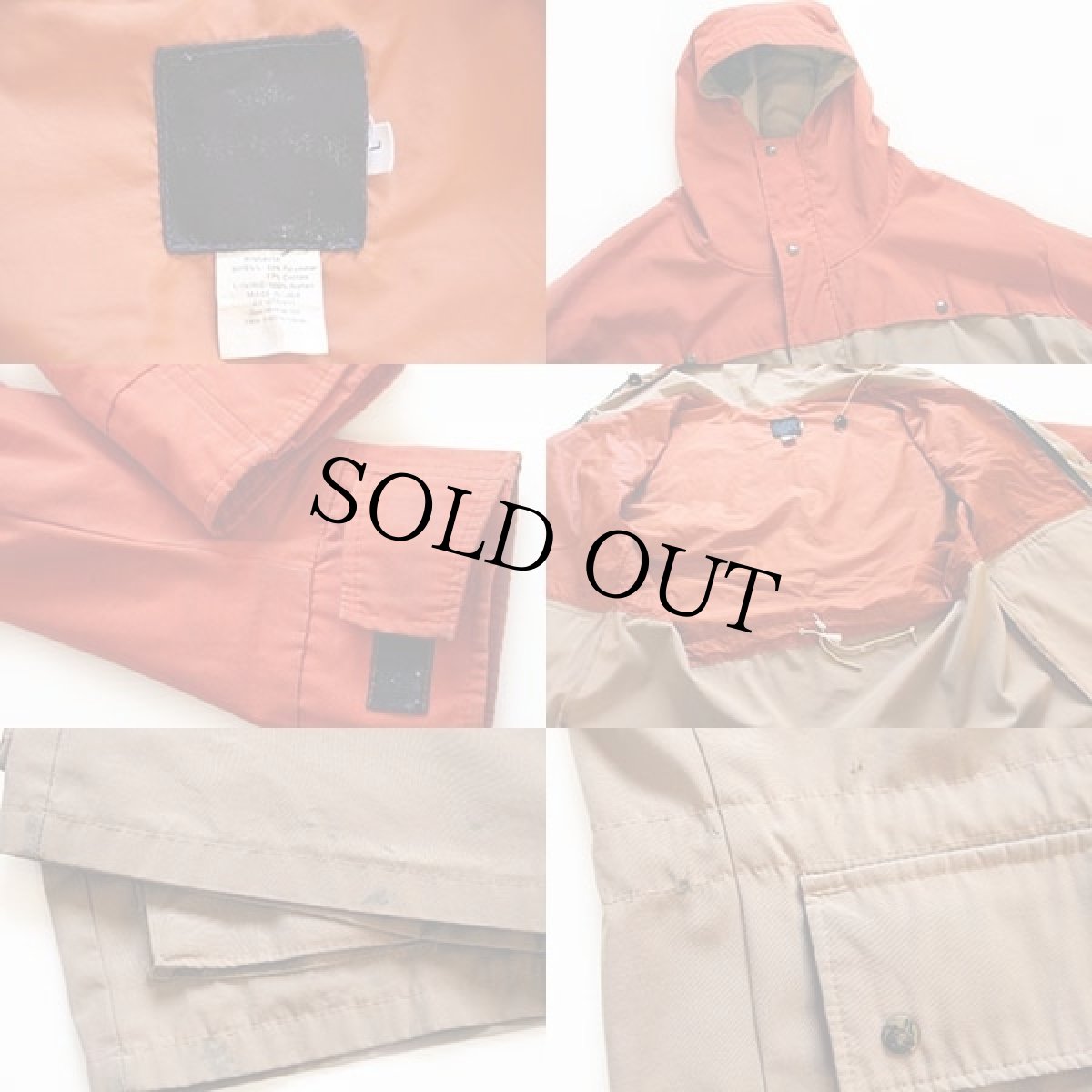 画像3: 80s USA製 White Stag ツートン ヨーク切り替え マウンテンパーカー タン×オレンジ L (3)