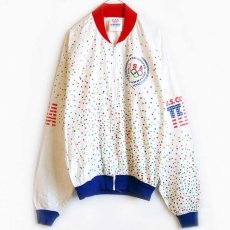 画像1: 80s イタリア製 TY-BREAKERS 1988 USA OLYMPICオリンピック TEAM ペーパージャケット XL (1)