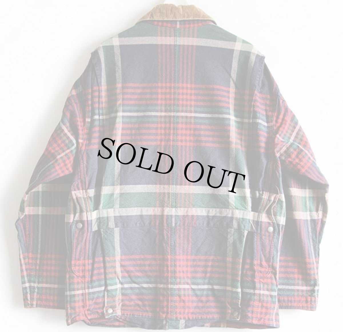 画像2: 90s ポロ ラルフローレン チェック コットン ハンティングジャケット L (2)