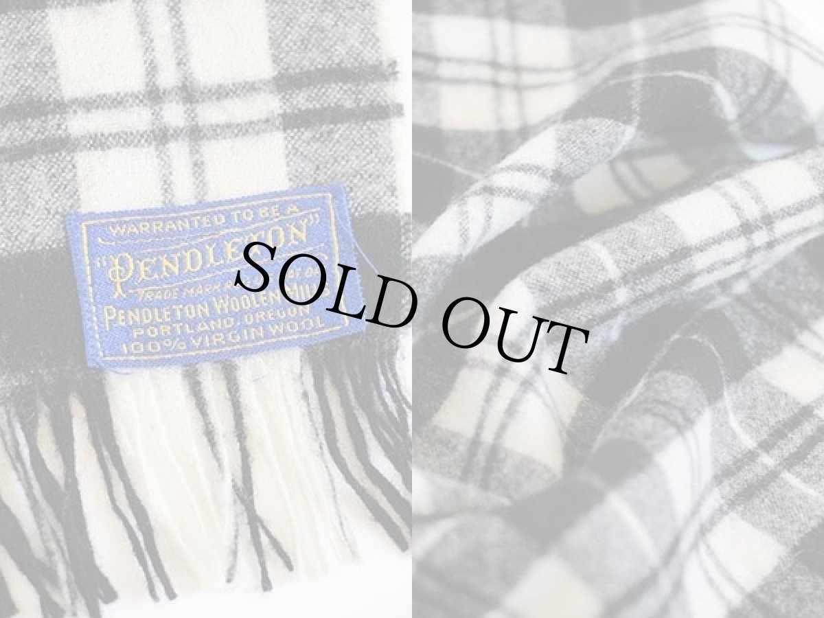 画像3: 60s PENDLETONペンドルトン タータンチェック ウール マフラー (3)