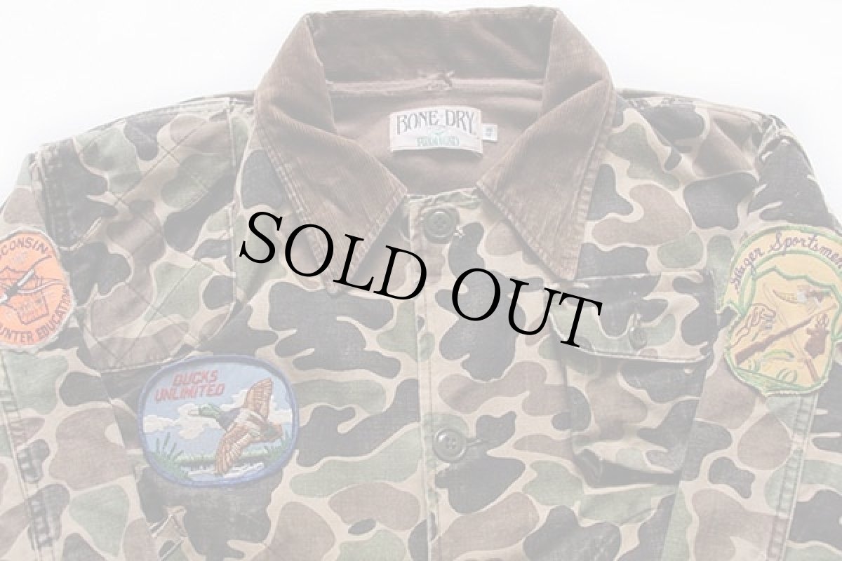 画像3: 80s BONE-DRY RED HEADレッドヘッド パッチ付き ダックハンターカモ ダック地 ハンティングジャケット ボロ 48 (3)