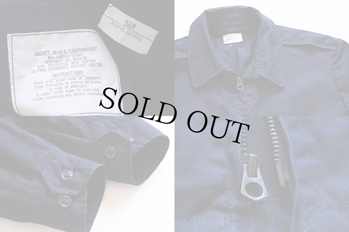 画像3: 70s 米軍 USAF チンスト付き ライトウェイトジャケット 紺 36R (3)