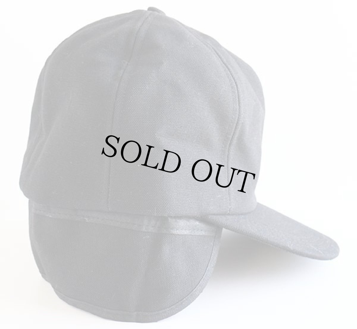 画像3: 90s USA製 carharttカーハート キルティングライナー 耳当て付き ダック地 キャップ 黒 M (3)