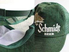 画像3: 80s USA製 Schmidt BEER コーデュロイ×メッシュキャップ 緑 (3)